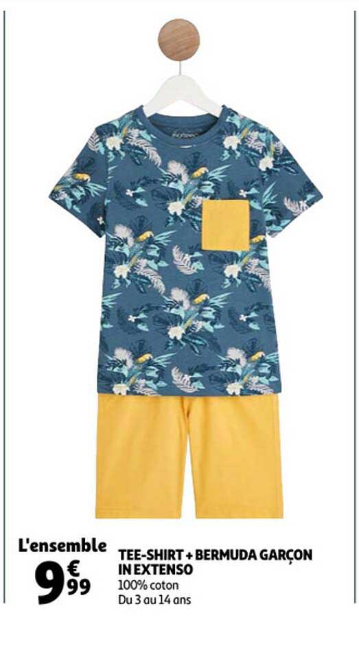 tee-shirt + bermuda garçon in extenso