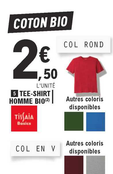 tee-shirt homme bio tissaia basics