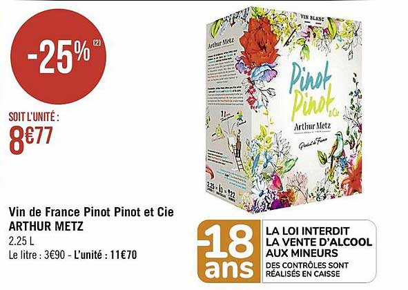 vin de france pinot pinot et cie arthur metz
