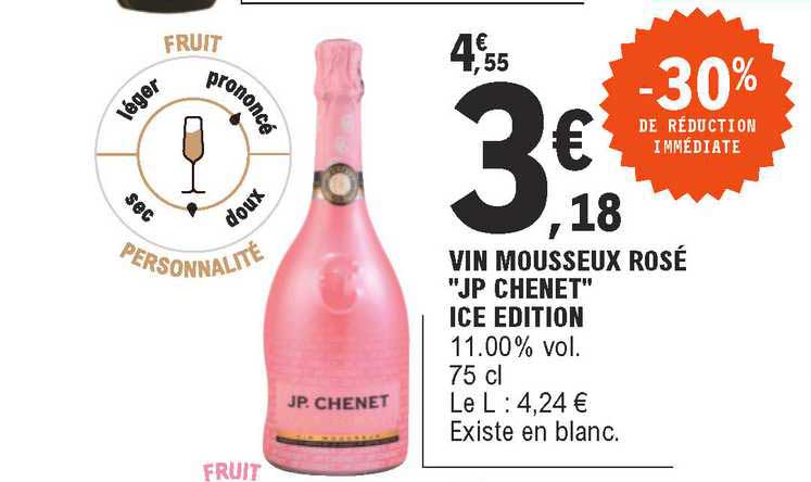 vin mousseux rosé "jp chenet" ice edition