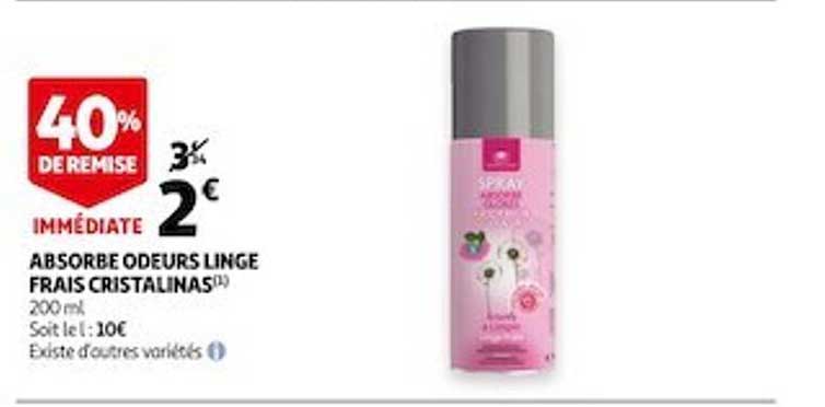 absorbe odeurs linge frais cristalinas