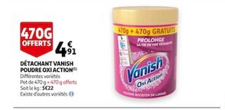 détachant vanish poudre oxi action