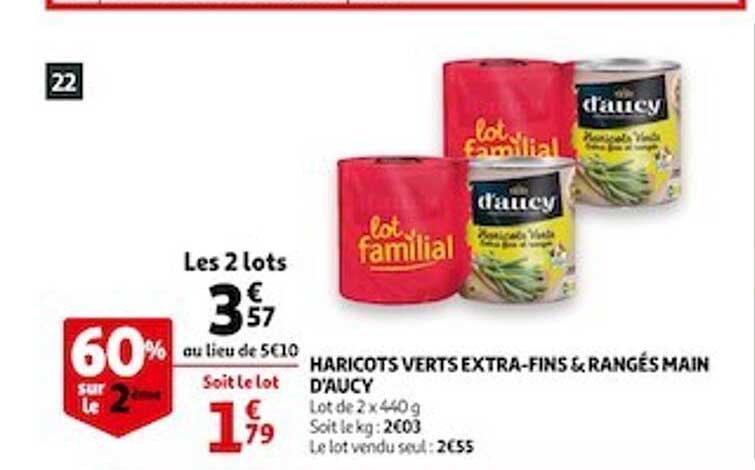 haricots verts extra-fins & rangés main d'aucy