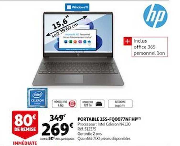 Portable 15s-fq0077nf Hp