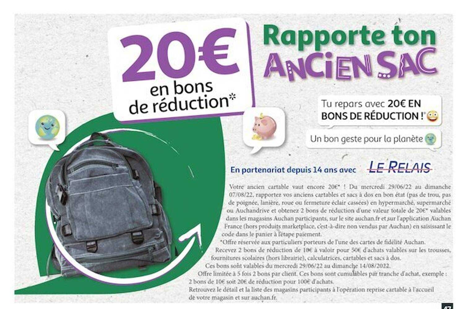 rapporte ton acien sac