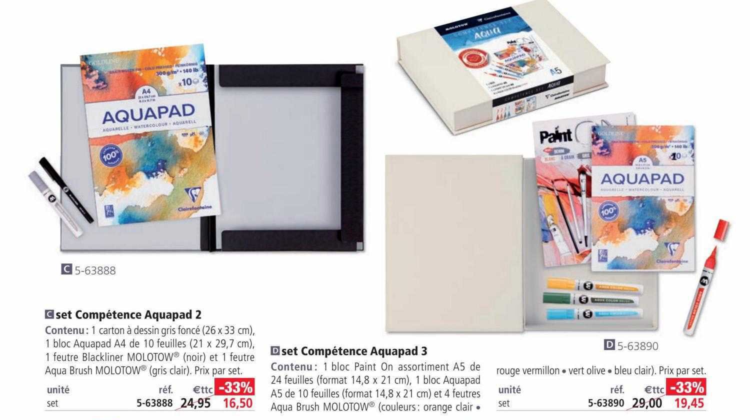 set compétence aquapad 2, set compétence aquapad 3