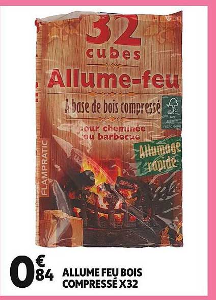 Allume Feu Bois Compressé X 32