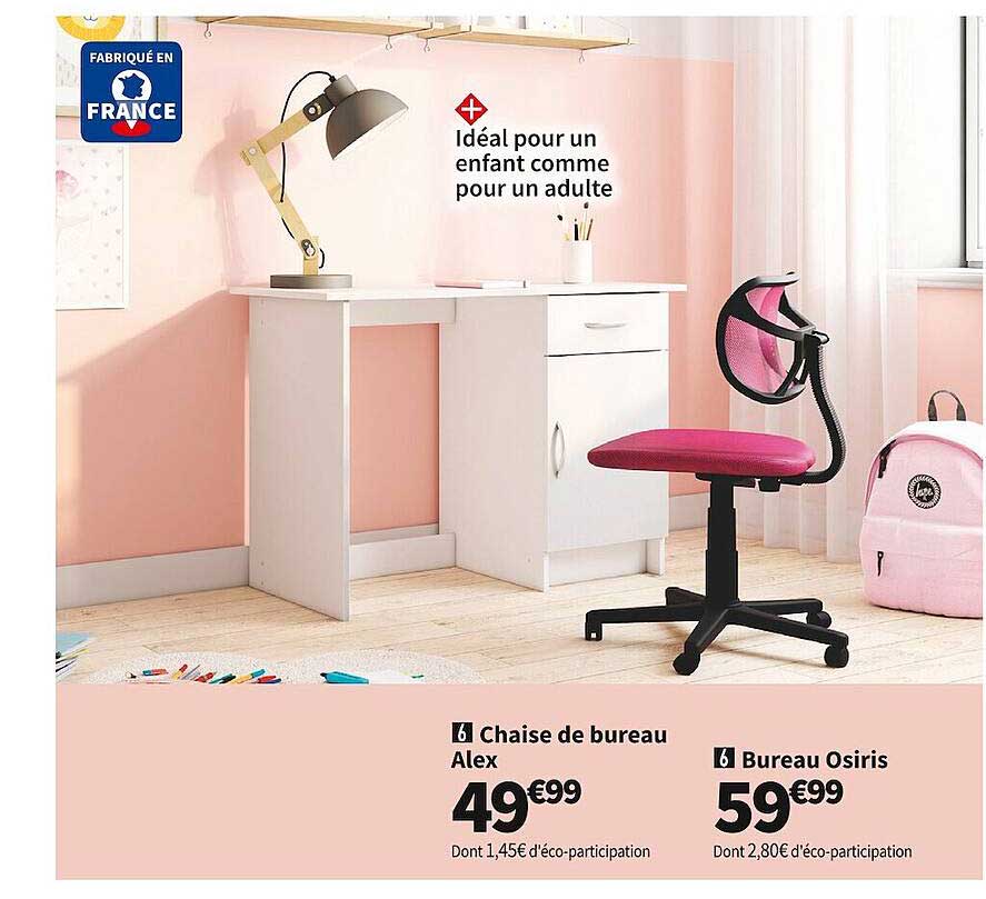 chaise de bureau alex, bureau osiris