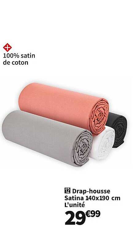 drap-housse satina 140 x 190 cm
