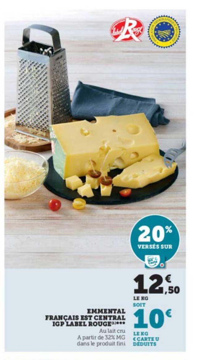 emmental français est central igp label rouge