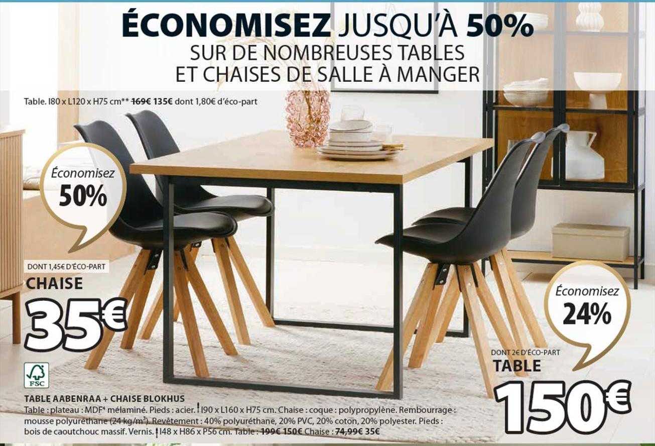 Table Aabenraa + Chaise Blokhus