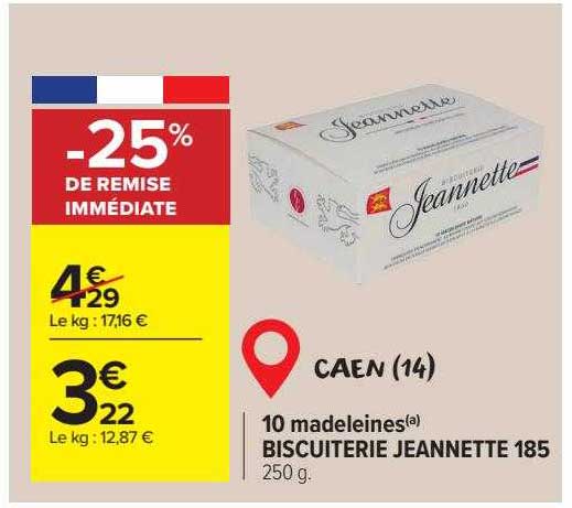 10 Madeleines Biscuiterie Jeannette 185