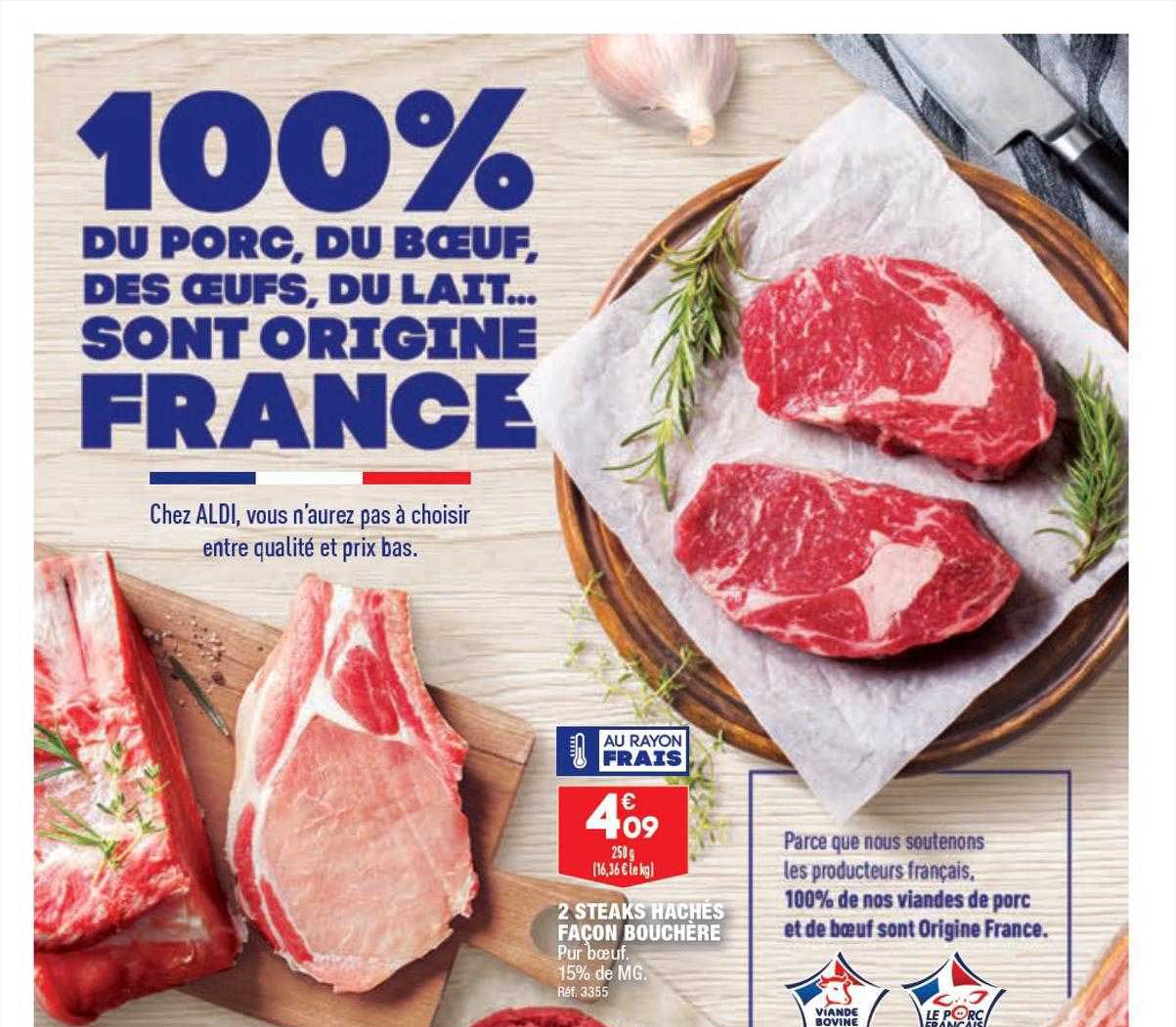 2 steaks hachés façon bouchère