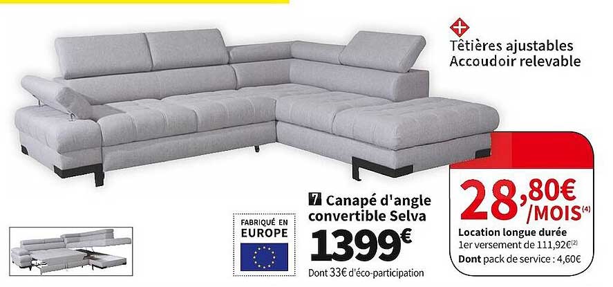 Canapé D'angle Convertible Selva