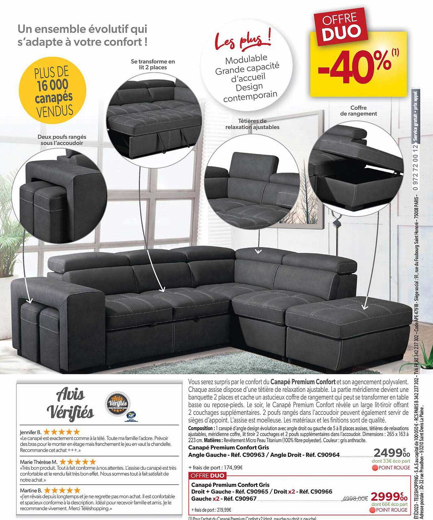 Canapé Premium Confort