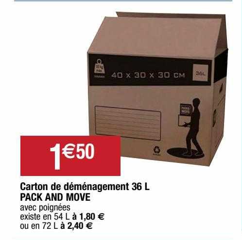 carton de déménagement pack and move