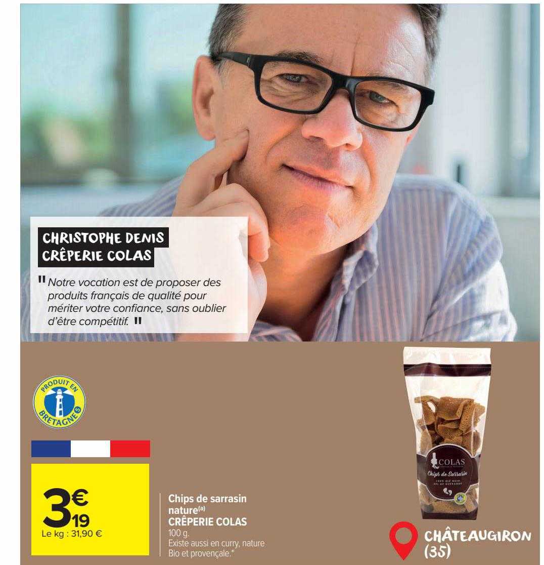 chips de sarrasin nature crêperie colas