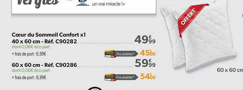 cœur du sommeil confort x 1