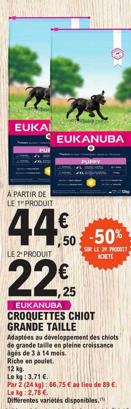 croquettes chiot grande taille eukanuba