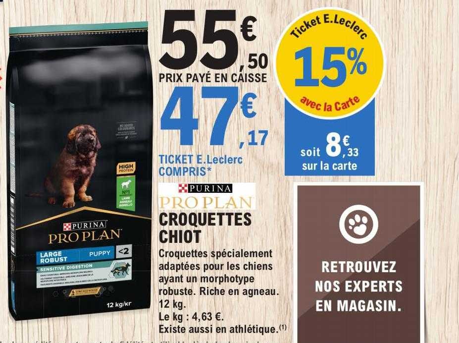 croquettes chiot purina pro plan