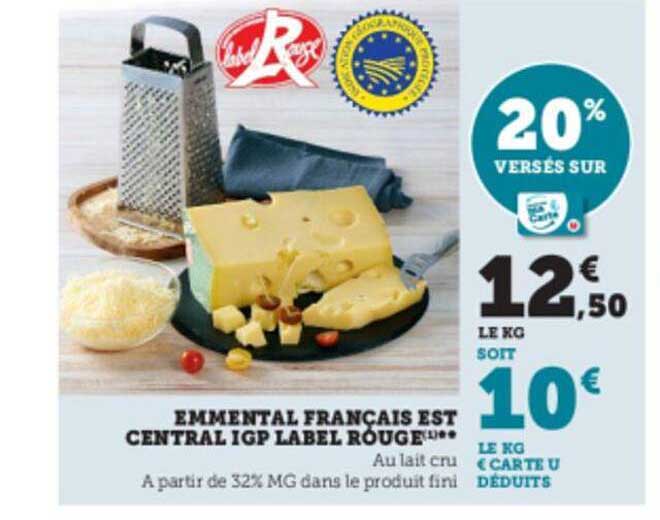 emmental français est central igp label rouge