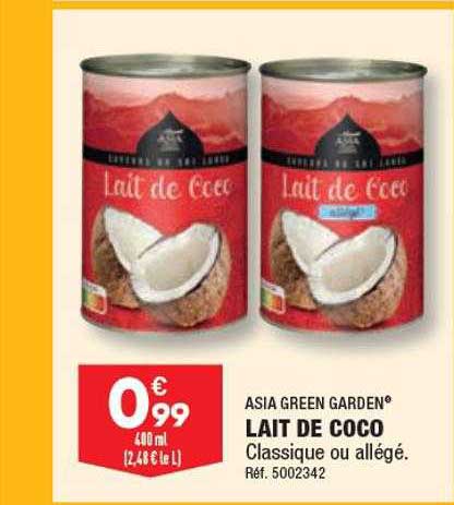 lait de coco asia green garden