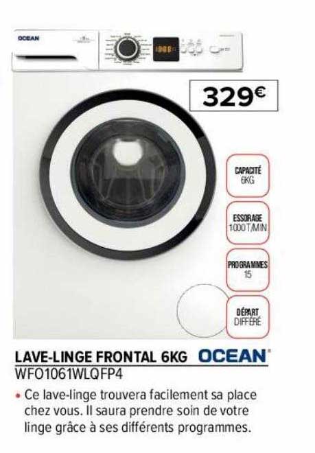 lave-linge frontal 6 kg océan
