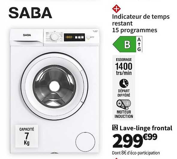 lave-linge frontal saba