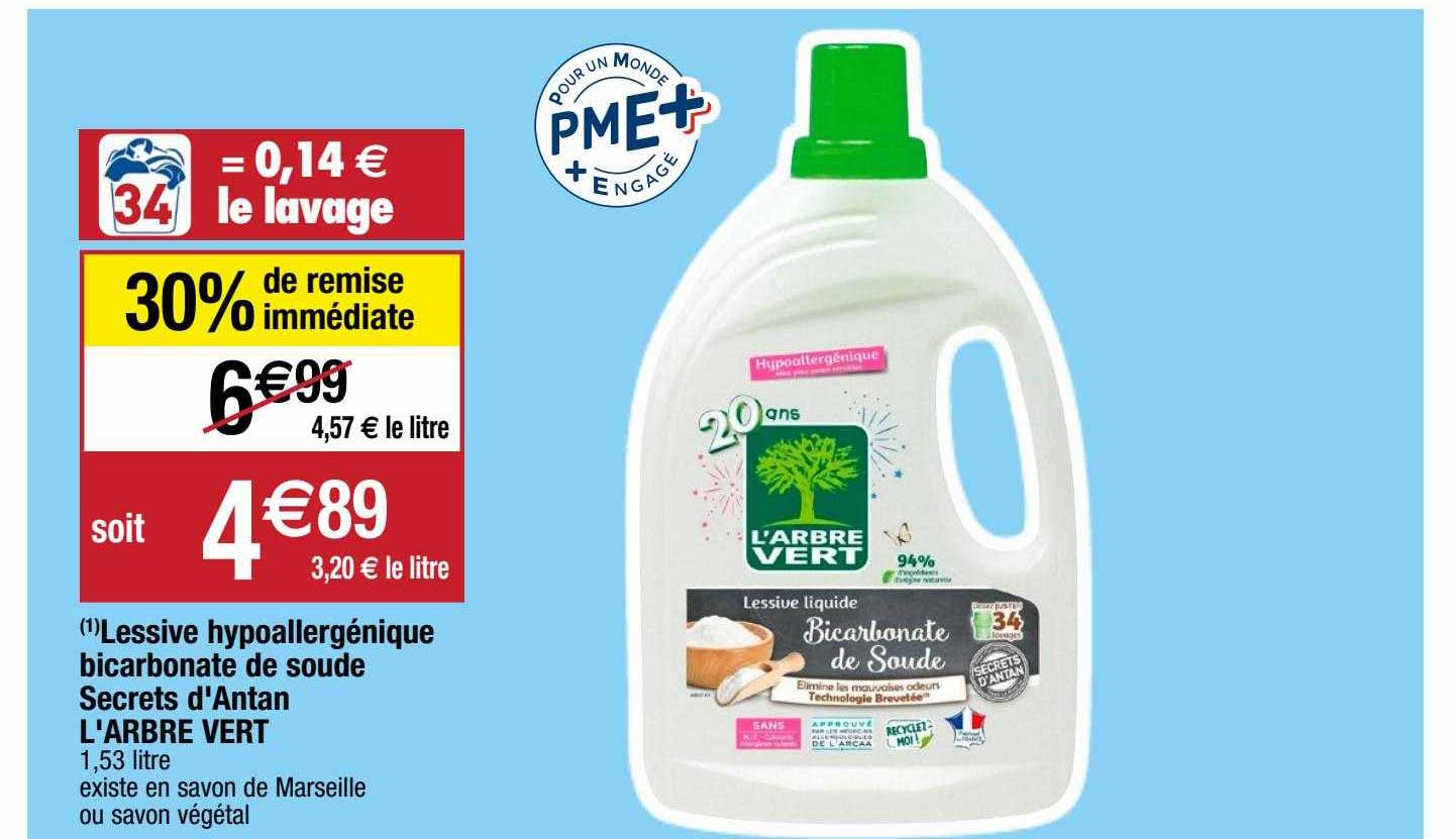 lessive hypoallergénique bicarbonate de soude secrets d'antan l'arbre vert