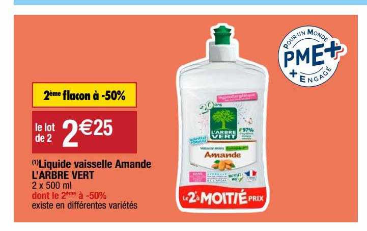 liquide vaisselle amande l'arbre vert