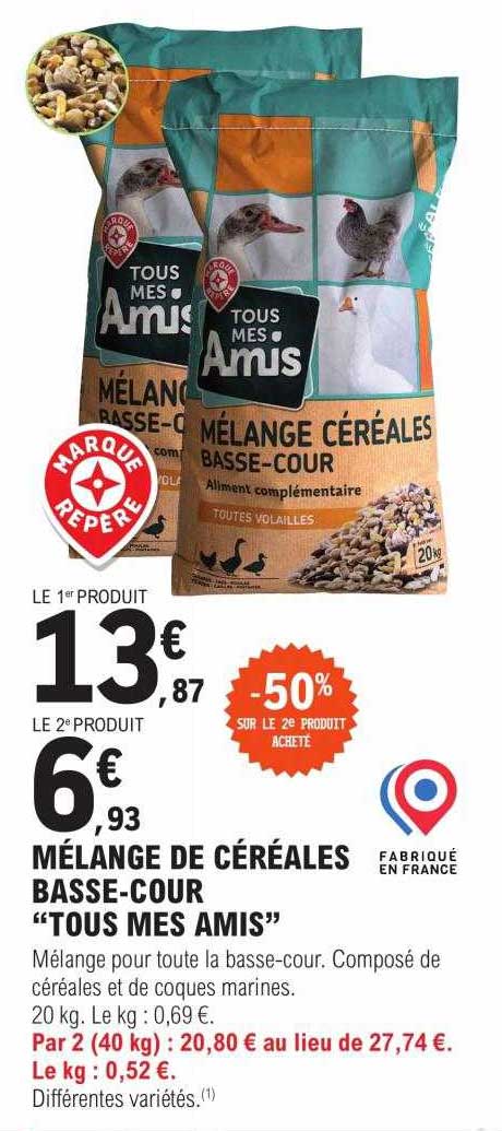 mélange de céréales basse-cour "tous mes amis"