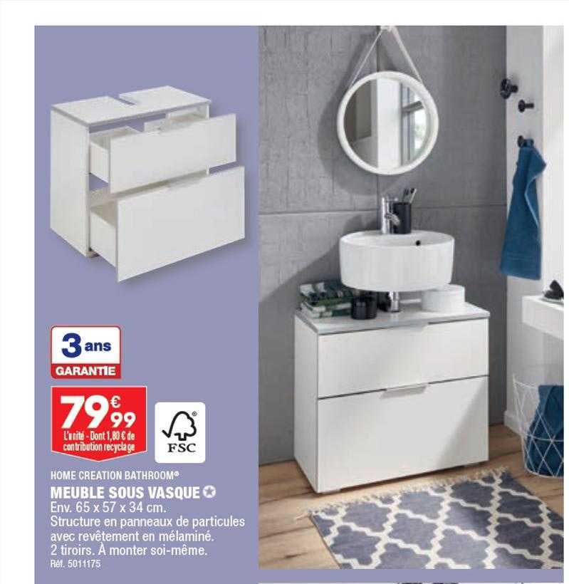 meuble sous vasque home creation bathroom