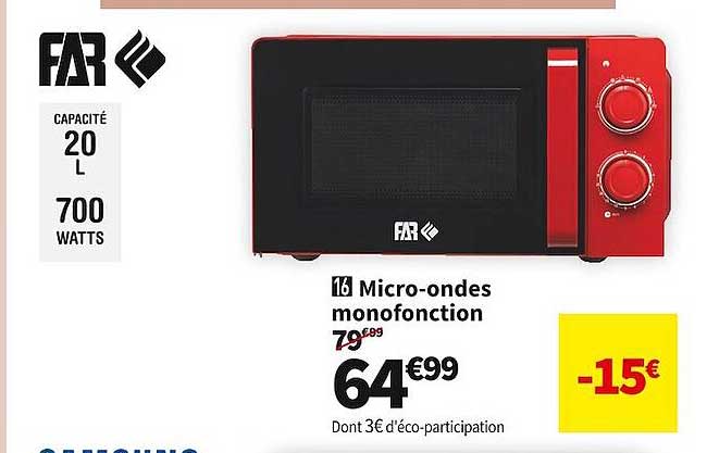 micro-ondes monofonction far