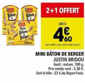 mini bâton de berger justin bridou