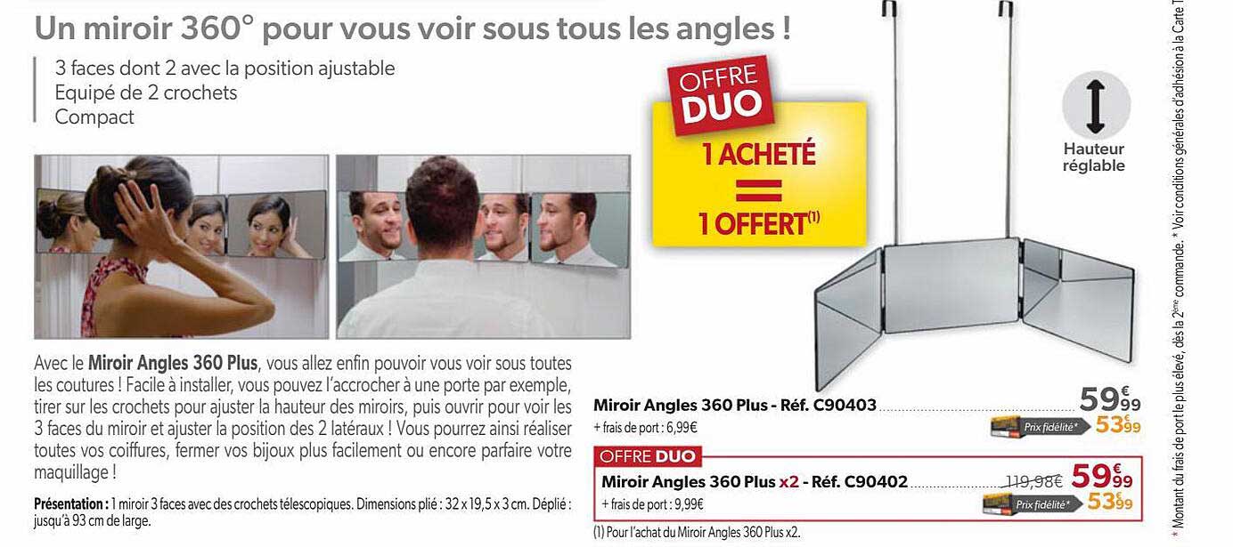 miroir angles 360 plus