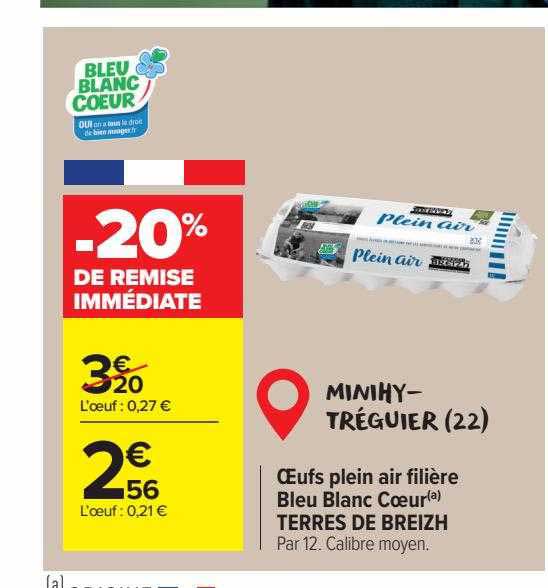 œufs Plein Air Filière Bleu Blanc Cœur Terres De Breizh