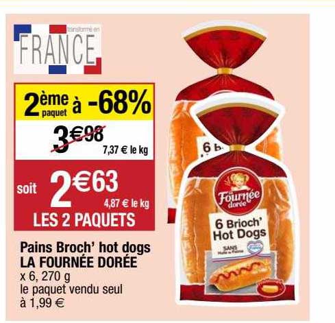 pains broch' hot dogs la fournée dorée