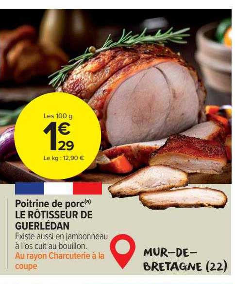 poitrine de porc le rôtisseur de guerlédan