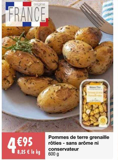 pommes de terre grenaille rôties - sans arôme ni conservateur