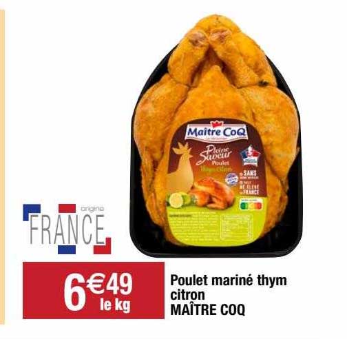 poulet mariné thym citron maître coq