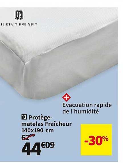 protège-matelas fraîcheur 140 x 190 cm il était une nuit