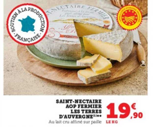 saint-nectaire aop fermier les terres d'auvergne