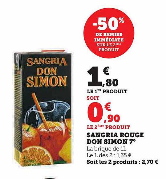 sangria rouge don simon 7°