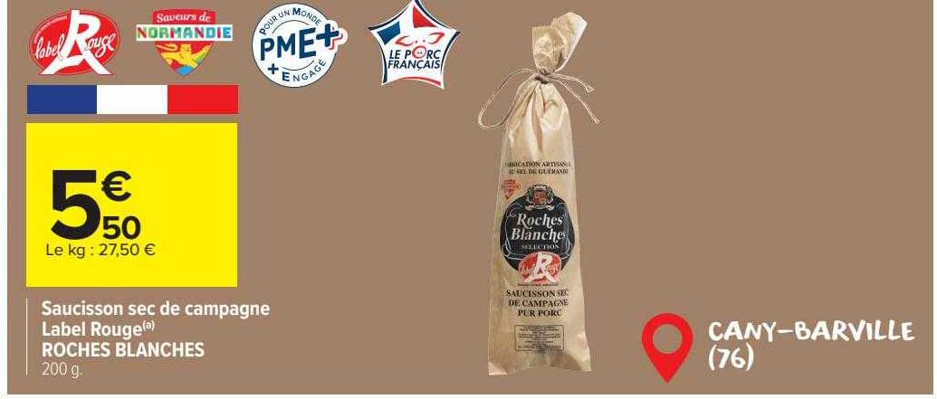 saucisson sec de campagne label rouge roches blanches