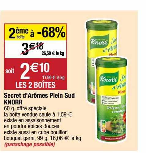 secret d'arômes plein sud knorr