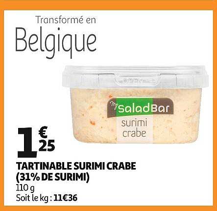 Tartinable Surimi Crabe (31% De Surimi)