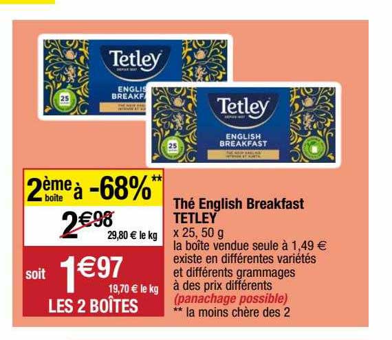 thé english breakfast tetley