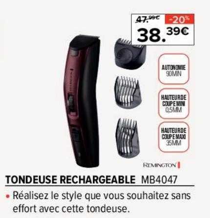 Tondeuse Rechargeable Remington