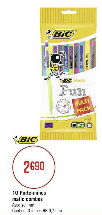10 portes mines matic combos bic