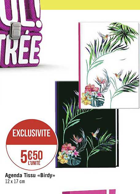 agenda tissu birdy